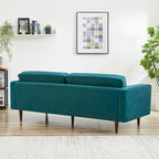 Bouclé Fabric Sofa with Tufting – Grey / Dark Yellow / Navy Blue / Orange / Teal, Mid-Century Modern, Seats 3