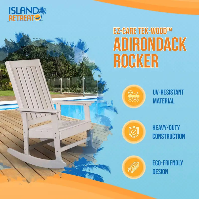 Island Retreat Ez-Care Tek-Wood Adirondack Rocker Chair