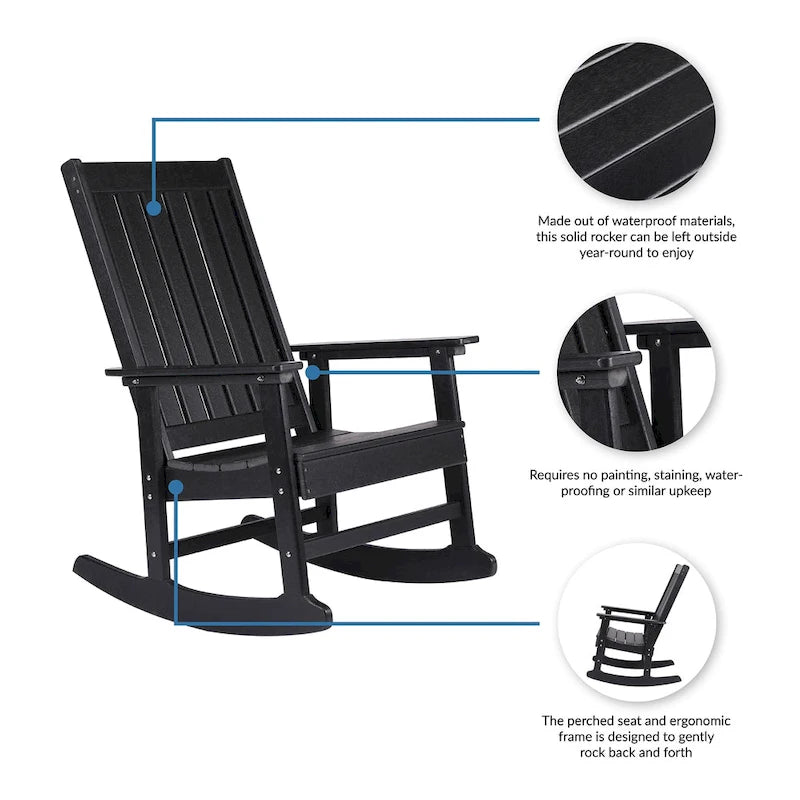 Island Retreat Ez-Care Tek-Wood Adirondack Rocker Chair