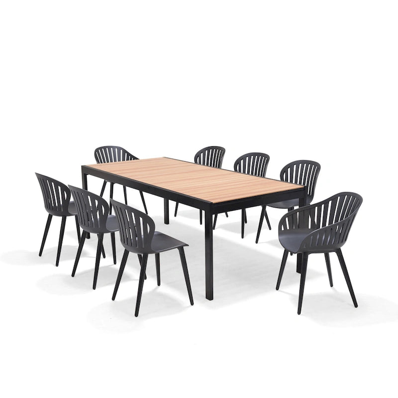 Amazonia Petherson Aluminum and Resin Outdoor Patio Dining Set