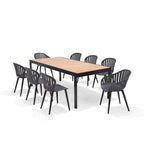Amazonia Petherson Aluminum and Resin Outdoor Patio Dining Set