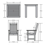 Lehigh 5-Piece Outdoor Dining Set - 42 x 42 Table, Dining-height