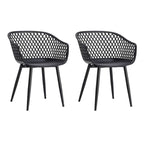 Aurelle Home Piola Waterproof Modern Outdoor Chairs (Set of 2) - 23 x 24 x 32