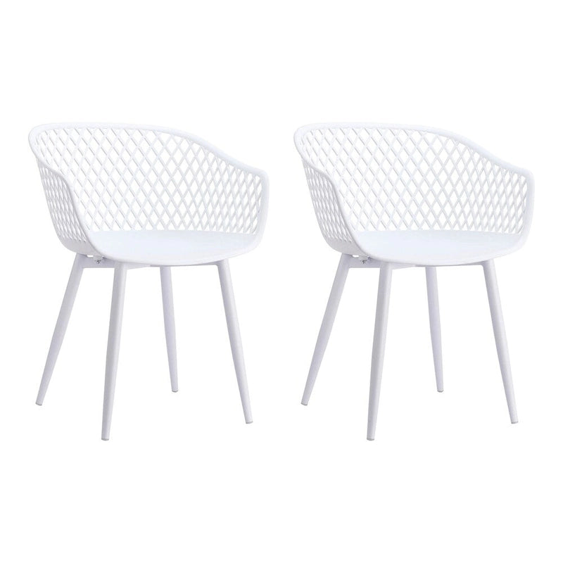Aurelle Home Piola Waterproof Modern Outdoor Chairs (Set of 2) - 23 x 24 x 32