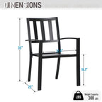 MAISON ARTS 5/6-Piece Patio E-Coating & Stackable Dining Set