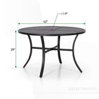 MAISON ARTS 5/6-Piece Patio E-Coating & Stackable Dining Set