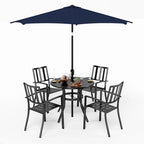 MAISON ARTS 5/6-Piece Patio E-Coating & Stackable Dining Set