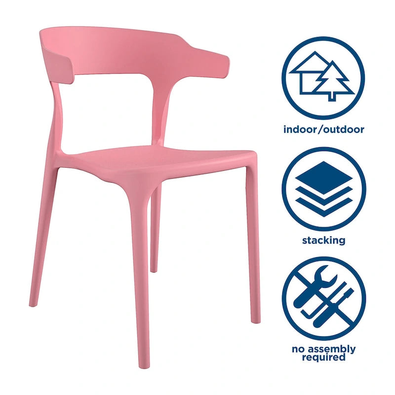 The Novogratz Poolside Felix Stackable Dining Chairs