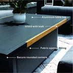 5-Piece Patio Acrylic Sponge Chat Set with Fire Pit Table and Bench