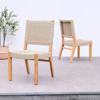 Cambridge Casual Zephyr 2-piece Teak Patio Dining Chair