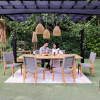 Cambridge Casual Zephyr 2-piece Teak Patio Dining Chair
