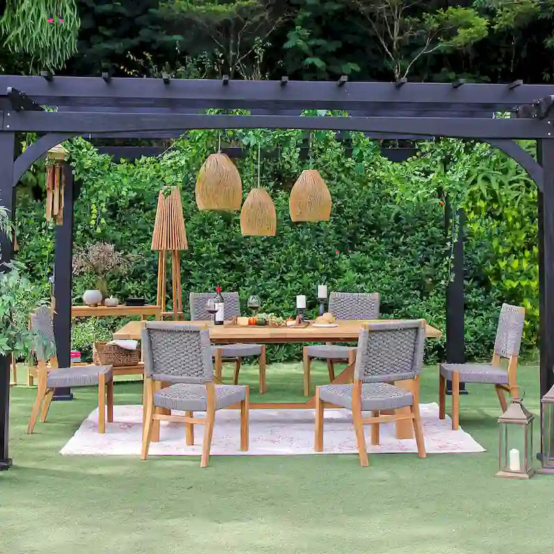Cambridge Casual Zephyr 2-piece Teak Patio Dining Chair