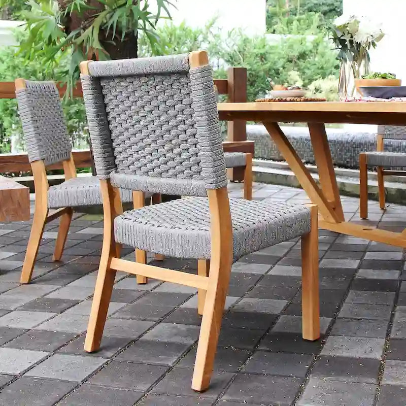 Cambridge Casual Zephyr 2-piece Teak Patio Dining Chair