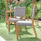Cambridge Casual Zephyr 2-piece Teak Patio Dining Chair