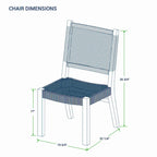 Cambridge Casual Zephyr 2-piece Teak Patio Dining Chair