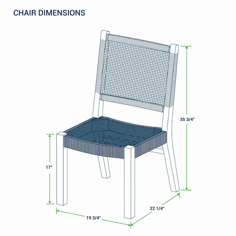 Cambridge Casual Zephyr 2-piece Teak Patio Dining Chair