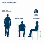 Cambridge Casual Zephyr 2-piece Teak Patio Dining Chair