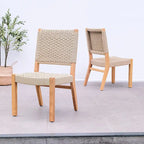 Cambridge Casual Zephyr 2-piece Teak Patio Dining Chair