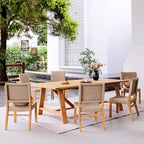 Cambridge Casual Zephyr 2-piece Teak Patio Dining Chair