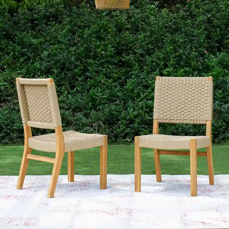 Cambridge Casual Zephyr 2-piece Teak Patio Dining Chair