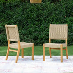 Cambridge Casual Zephyr 2-piece Teak Patio Dining Chair
