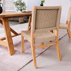 Cambridge Casual Zephyr 2-piece Teak Patio Dining Chair