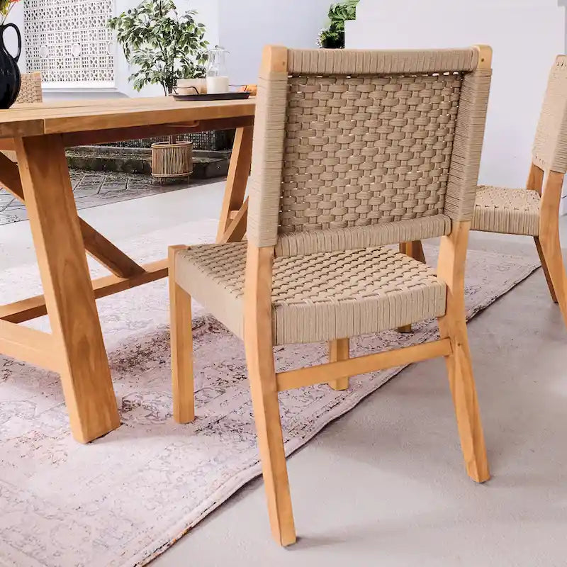 Cambridge Casual Zephyr 2-piece Teak Patio Dining Chair