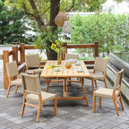 Cambridge Casual Zephyr 2-piece Teak Patio Dining Chair