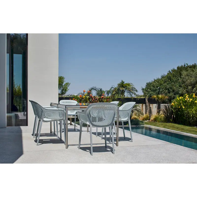 Omax Decor Atra Patio Dining Side Chair (Set of 2) - N/A