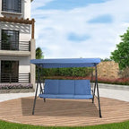 Rankin 3-seater Swing with Sunshade Hammock Cover and Stand by Havenside Home