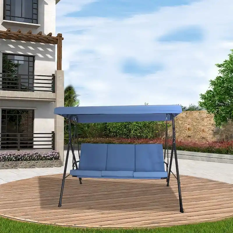 Rankin 3-seater Swing with Sunshade Hammock Cover and Stand by Havenside Home