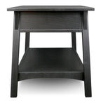 Solid Wood Mission Coffee Table with 2 Drawers – Russet Brown / Slate Brown, Craftsman Style