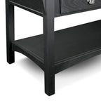 Solid Wood Mission Coffee Table with 2 Drawers – Russet Brown / Slate Brown, Craftsman Style