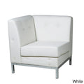 Faux Leather Corner Chair – White / Black / Smoke / Espresso, Chrome Base, Single Seat
