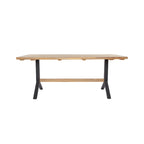 SEI Furniture Contemporary 3-Piece Natural Acacia Wood Dining Set with Dining Table and Benches