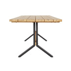 SEI Furniture Contemporary 3-Piece Natural Acacia Wood Dining Set with Dining Table and Benches