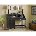 54" Computer Desk with Drawers & Desktop Organizer – Espresso Oak / Gray / Black / White, Single User