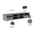 54" Computer Desk with Drawers & Desktop Organizer – Espresso Oak / Gray / Black / White, Single User