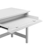 54" Computer Desk with Drawers & Desktop Organizer – Espresso Oak / Gray / Black / White, Single User