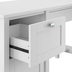 54" Computer Desk with Drawers & Desktop Organizer – Espresso Oak / Gray / Black / White, Single User