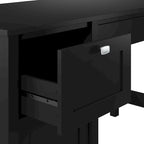 54" Computer Desk with Drawers & Desktop Organizer – Espresso Oak / Gray / Black / White, Single User