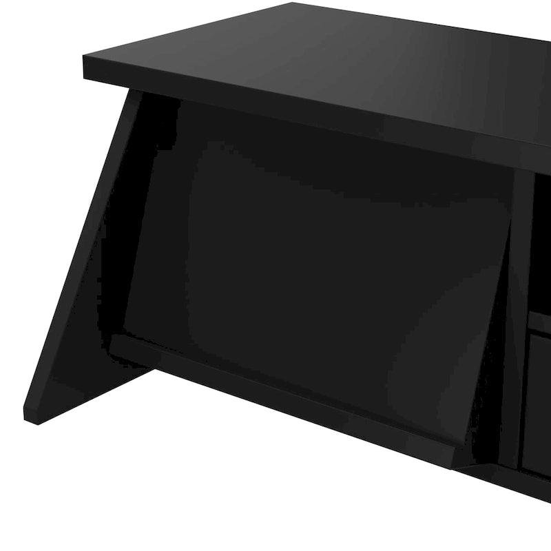 54" Computer Desk with Drawers & Desktop Organizer – Espresso Oak / Gray / Black / White, Single User