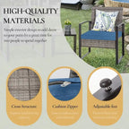 3-Piece Wicker Bistro Set, Outdoor Patio chairs & Coffee Table - set of 3