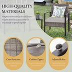 3-Piece Wicker Bistro Set, Outdoor Patio chairs & Coffee Table - set of 3