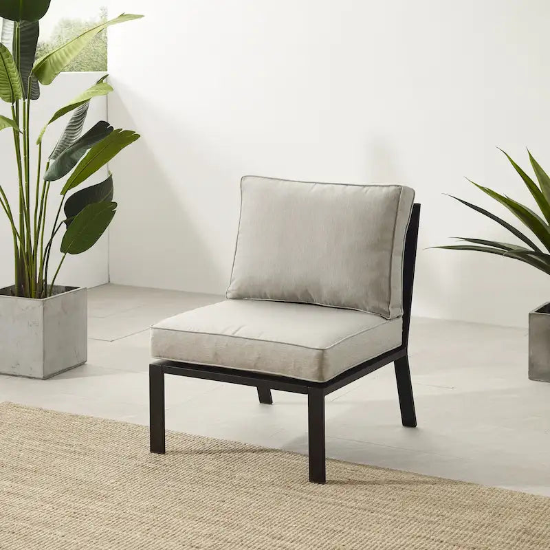 Crosley Clark Outdoor Metal Sectional Center Chair