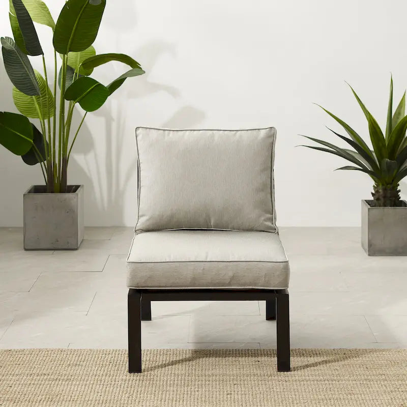 Crosley Clark Outdoor Metal Sectional Center Chair