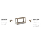 Homestyles Sustain Gray Wood Outdoor Sofa Table - 46 x 18 x 28