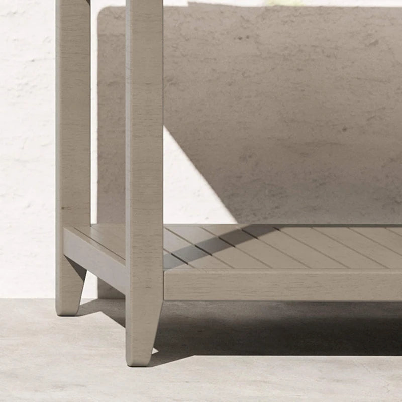 Homestyles Sustain Gray Wood Outdoor Sofa Table - 46 x 18 x 28