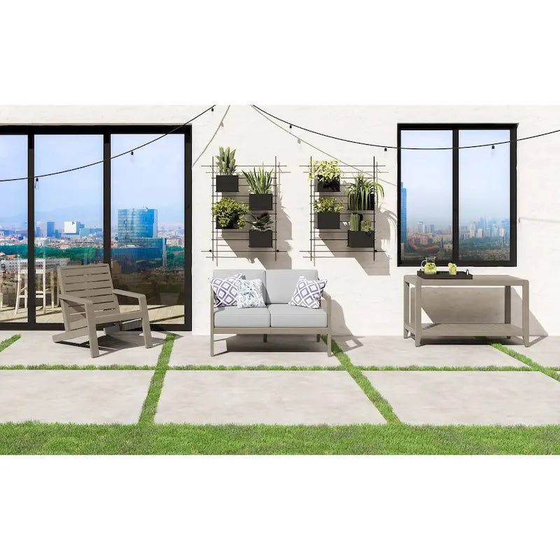Homestyles Sustain Gray Wood Outdoor Sofa Table - 46 x 18 x 28