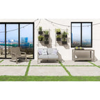 Homestyles Sustain Gray Wood Outdoor Sofa Table - 46 x 18 x 28